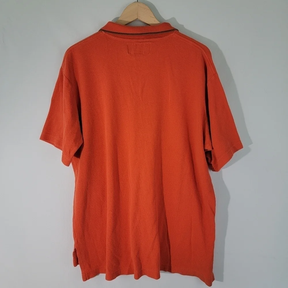 VTG POLO SPORT Men's Orange 100% Cotton Casual Golf Shirt Size XL